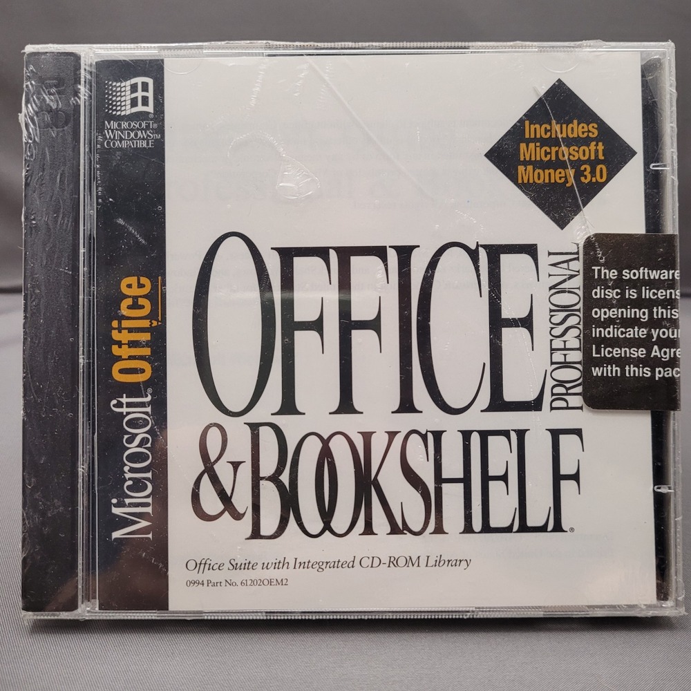 Office Professional & Bookshelf by Microsoft (CD-ROM, 1994) *SEALED*